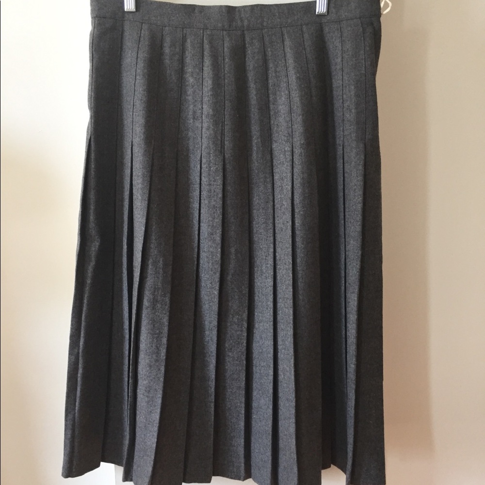 Sold-Grey Wool Vintage Burberry Skirt